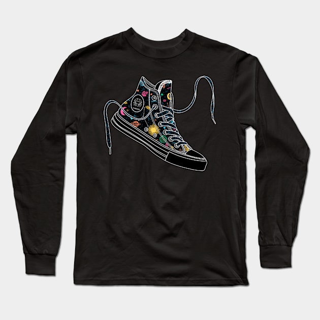 Cancer high tops - Pastel &amp; black Long Sleeve T-Shirt by MickeyEdwards